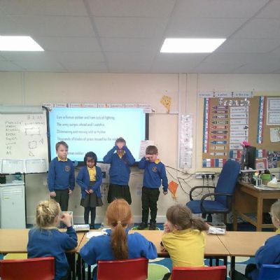 In English, we have been having a super time learning another poem - I am a Roman Soldier written by Josiah Wedgewood.